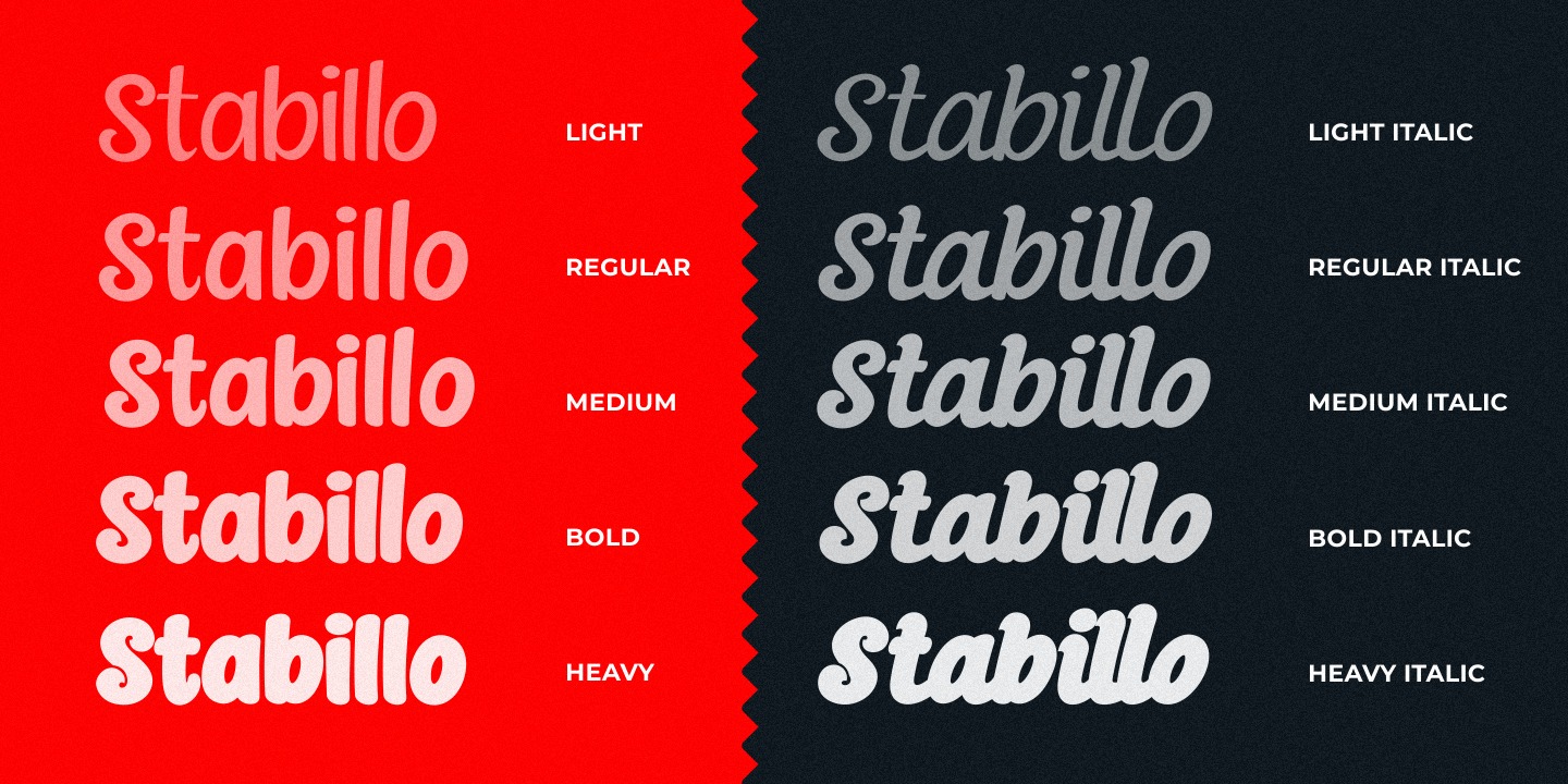 Stabillo Heavy Italic Font preview